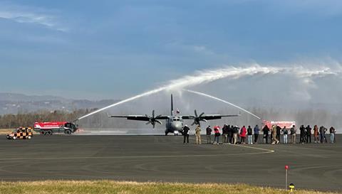 C-27J Slovenia welcome