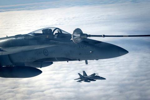 RCAF F-18 refuelling CC-150