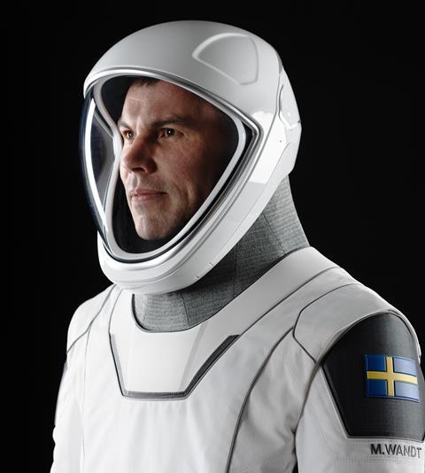 Marcus Wandt in SpaceX suit