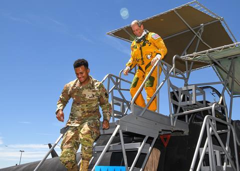 Wilsbach in U-2 flight c USAF