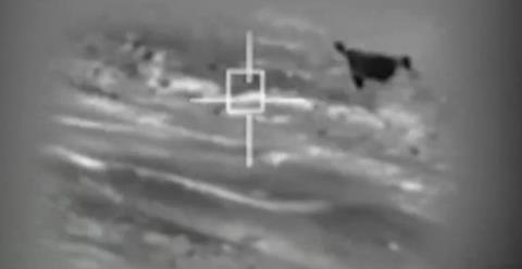 IAF gun camera footage of Iranian Shahed drone