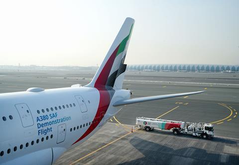 Emirates A380 SAF wide