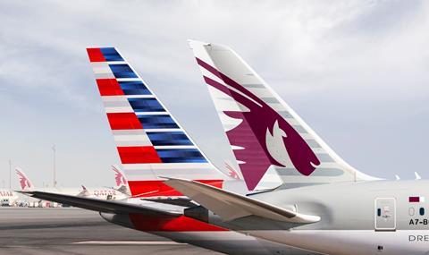 Qatar Airways American Airlines tails