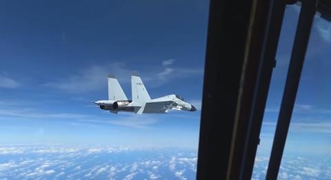 PLA j-11 intercept SCS