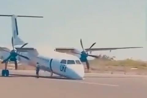UN Dash 8 incident wide-c-via Twitter X Credit unknown