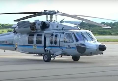 Colombia presidential UH-60-c-via Twitter