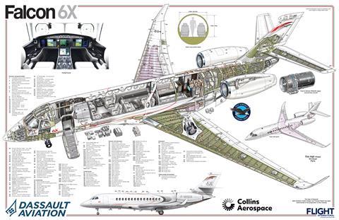 Falcon 6X cutaway