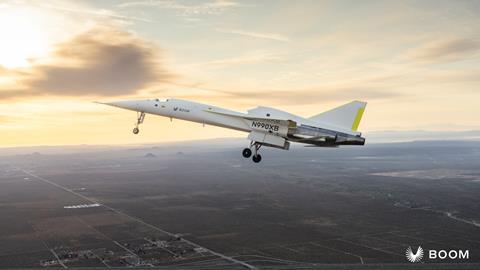 First flight of Boom Supersonic's XB-1 demonstrator on 22 March 2024