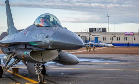 F-16 RDAF Danish Denmark at Pituffik Space Force Base Greenland c RDAF