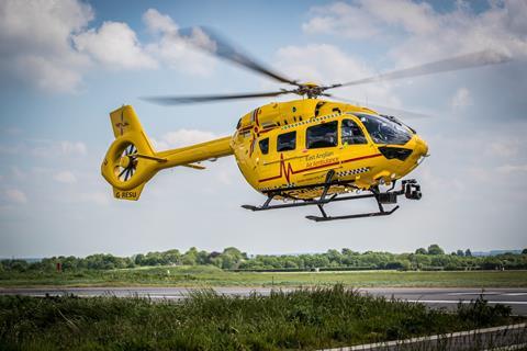 EAAA Helicopter in action. Credit Stephen Sparks