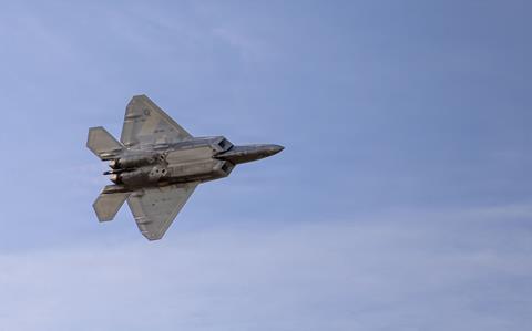 F-22 in flight US Air Force