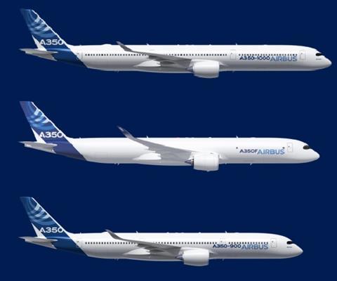 A350 line-up-c-Airbus