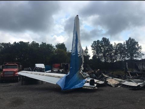 Convair 440 Toledo 2019 crash, empennage NTSB
