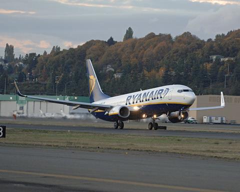 RyanAir 737-800. Boeing