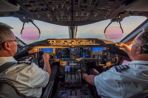 Boeing 787 cockpit