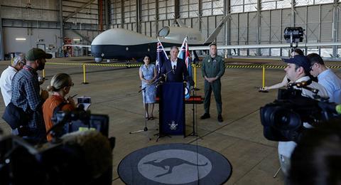 Australian Defence Minister with Triton