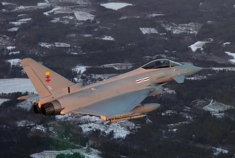 RAF Eurofighter Typhoon over Finland