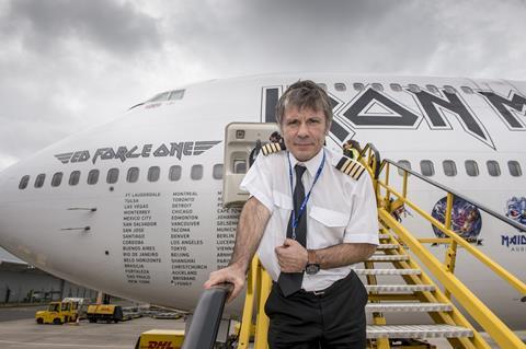 Bruce Dickinson with 747-400 Ed Force One