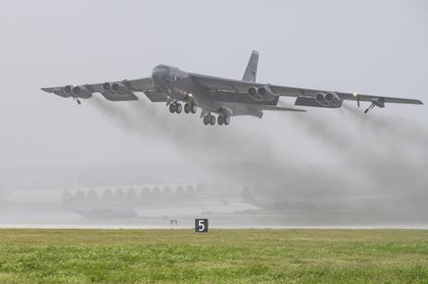 B-52 takeoff c US PACAF