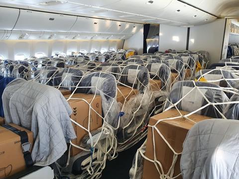 British Airways cabin cargo