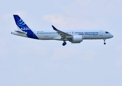 A220 landing-c-Airbus