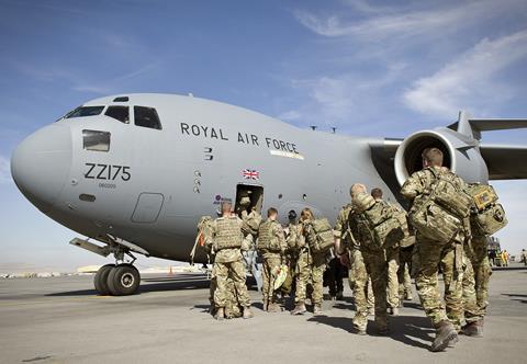 RAF C-17 Kandahar