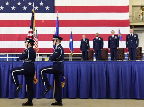 350th Spectrum Warfare Wing activation ceremony c USAF