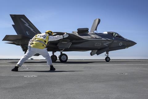 RAF F-35B HMS Queen Elizabeth launch