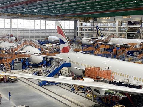 Boeing 787 assembly site in North Charleston, South Carolina on 15 April 2024
