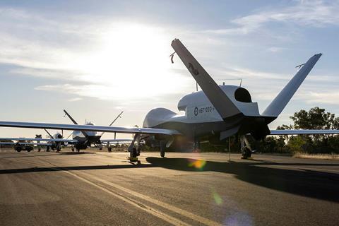 RAAF Australian MQ-4Cs taxi c RAAF