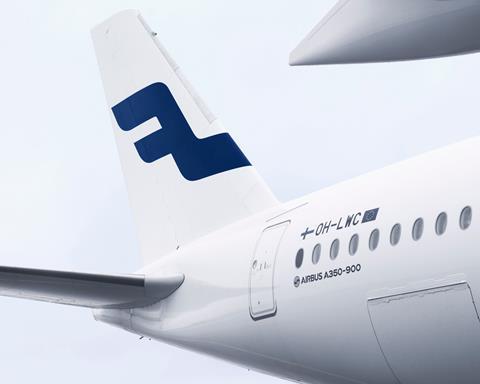 Finnair Airbus A350 detail wing tail