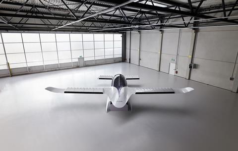 Full-scale model of the 7-Seater Lilium Jet Munich HQ