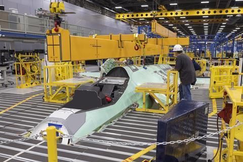 Belgian F-35 in factory