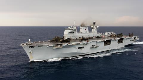 Apaches aboard HMS Ocean