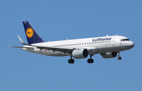 Lufthansa Airbus A320neo old colours