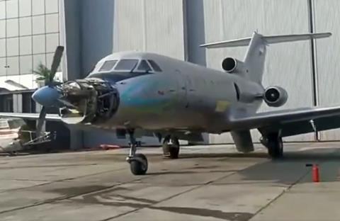 Yak-40 engine test-c-UZGA
