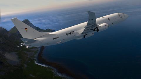 P-8 pour l'Allemagne rendant c Boeing