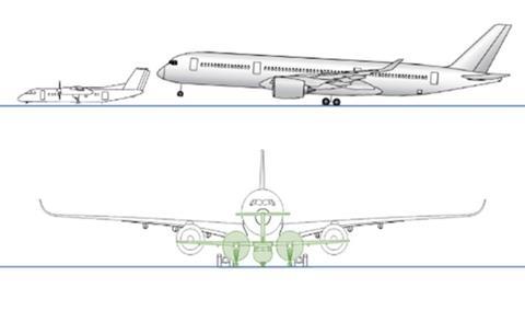 JAL A350 collision composite-c-JTSB