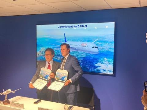 AerCap Boeing 787 signing Farnborough 2022