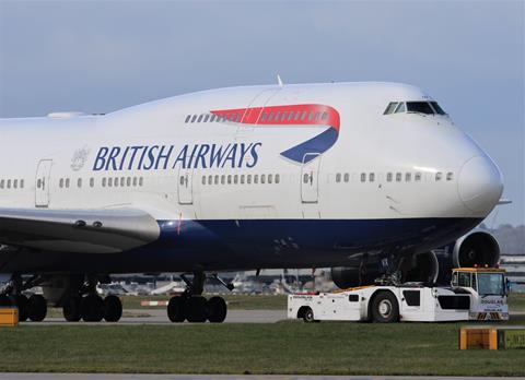 British Airways Boeing 747-400 nose upper deck