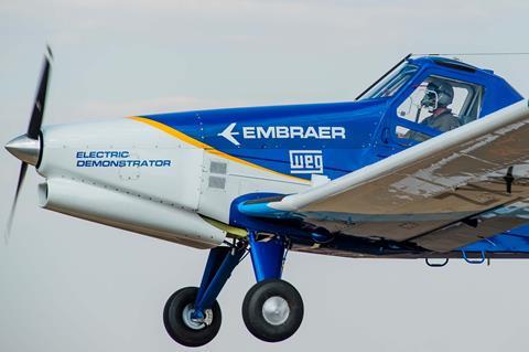 Embraer's electric-converted EMB-203 Ipanema