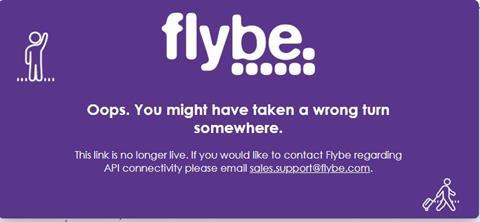 Flybe error message