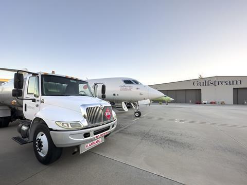 Gulfstream and Rolls-Royce flew a G650 powered by 100% SAF