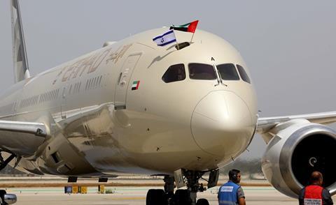 Etihad 787-9 first Israel flight-c-Etihad