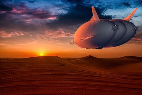 Airlander desert sunset