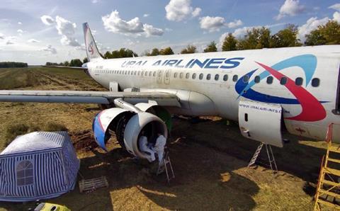 Ural A320 in field-c-Ural Airlines