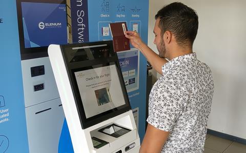 Image 1 - Elenium demonstration of the health screening kiosk Low Res
