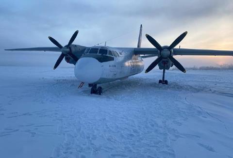 An-24 on Kolyma river-c-East Siberian transport prosecutor