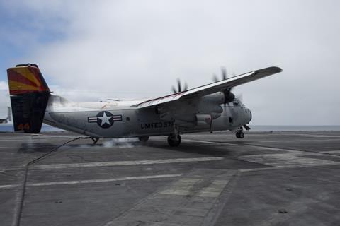 C-2 tailhook USS Lincoln