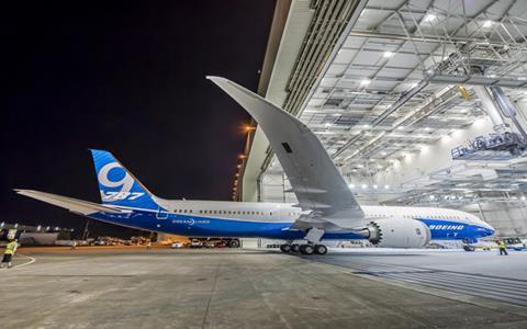 787-9 new Boeing livery roll out